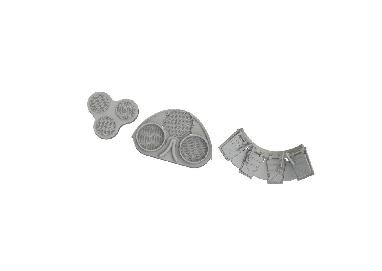 1:48 Curtiss P-40E Warhawk radiators upgrade set PRINT 