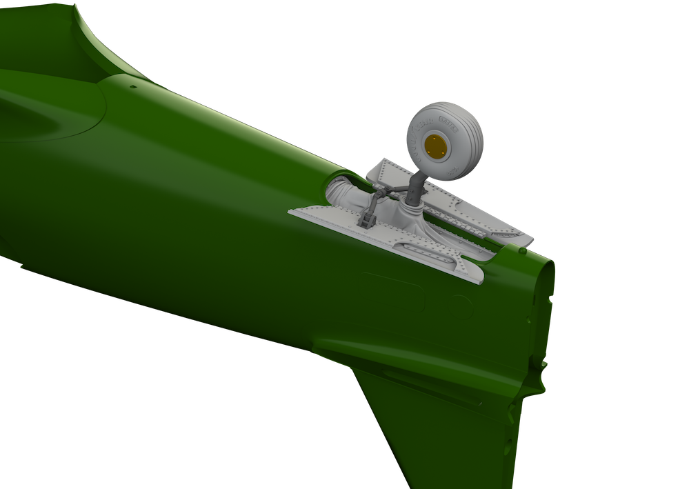 1:48 Curtiss P-40E Warhawk tail wheel bay PRINT