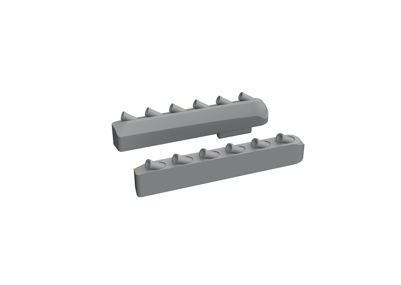 1:72 P-51D Mustang exhaust stacks w/ fairing PRINT