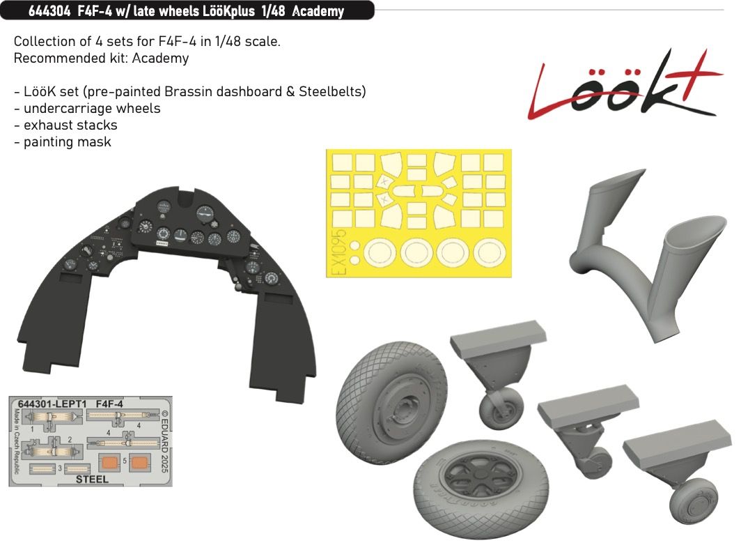 1:48 F4F-4 Wildcat with late wheels LooKplus