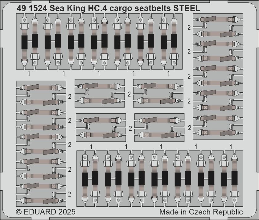 1:48 Westland Sea King HC.4 cargo seatbelts STEEL