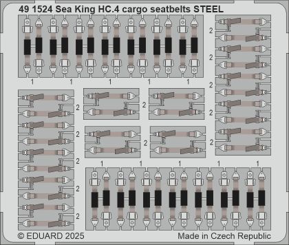 1:48 Westland Sea King HC.4 cargo seatbelts STEEL