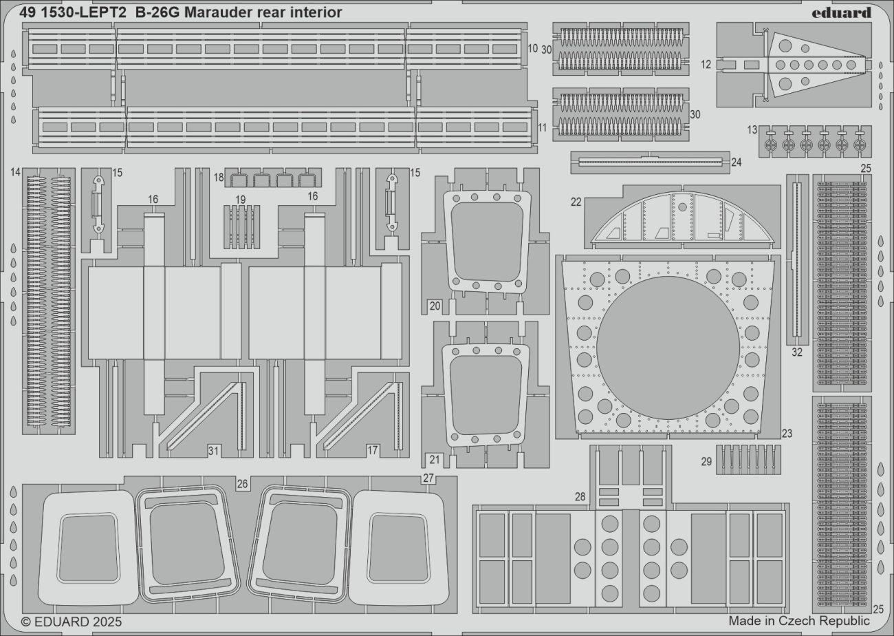 1:48 B-26G Marauder rear interior