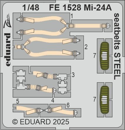 1:48 Mi-24A seatbelts STEEL