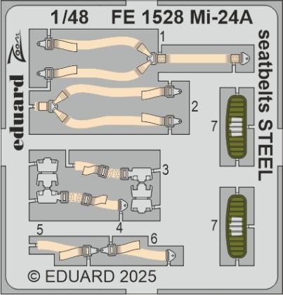 1:48 Mi-24A seatbelts STEEL