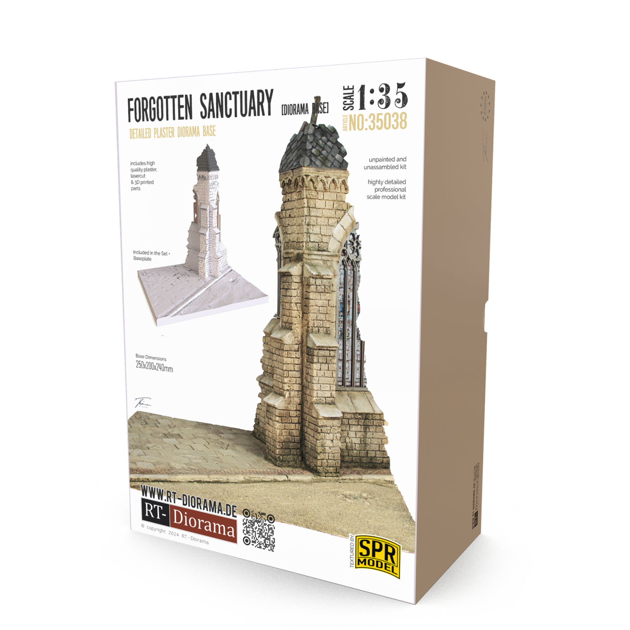 1:35 Small Church Corner [Diorama Base]