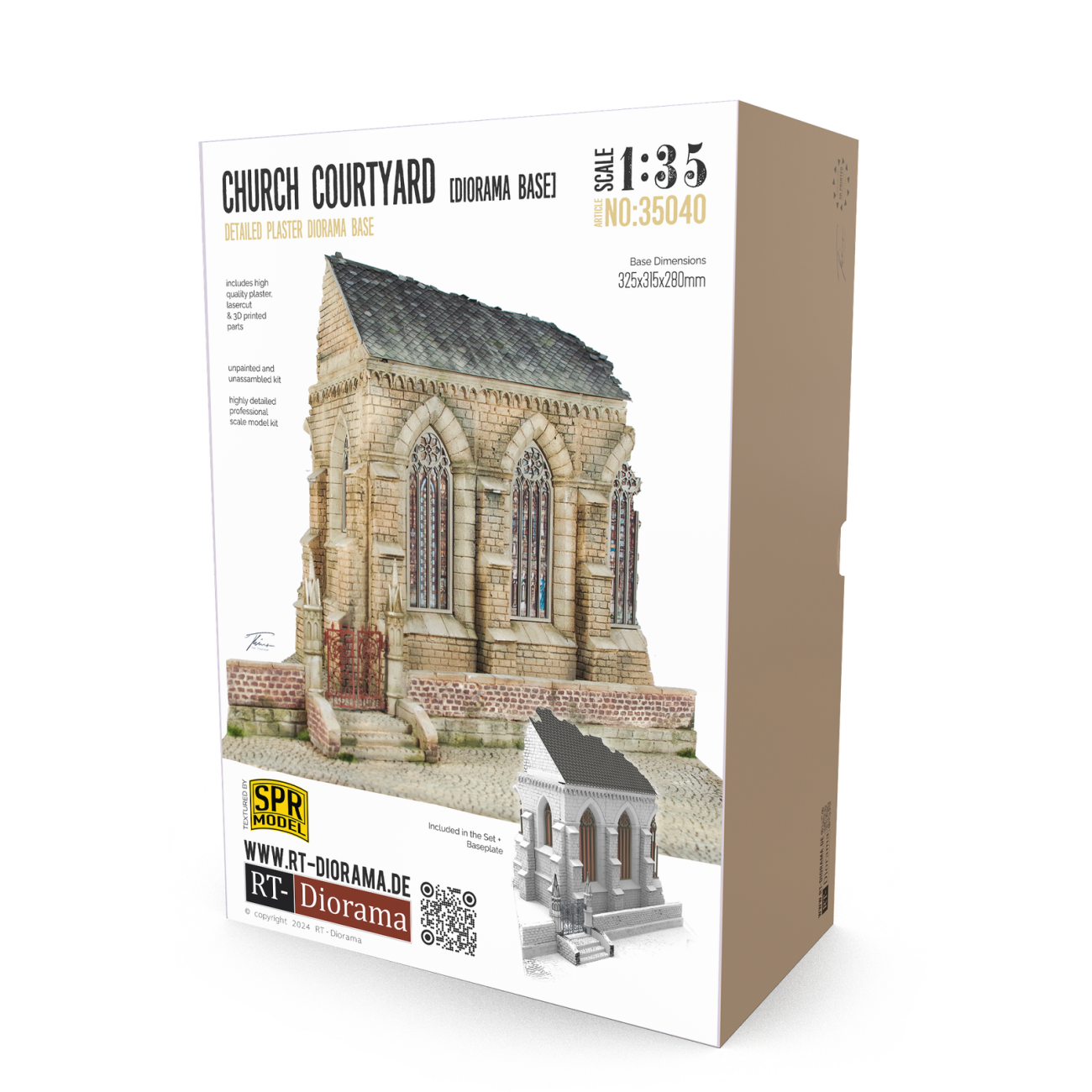 1:35 Church Courtyard [Diorama Base]