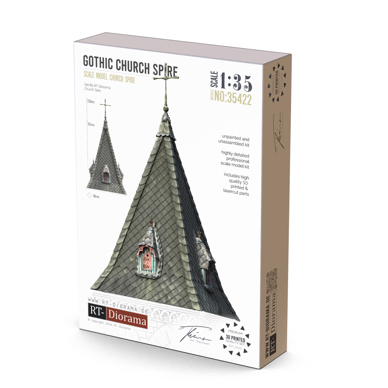 1:35 Gothic Church Spire