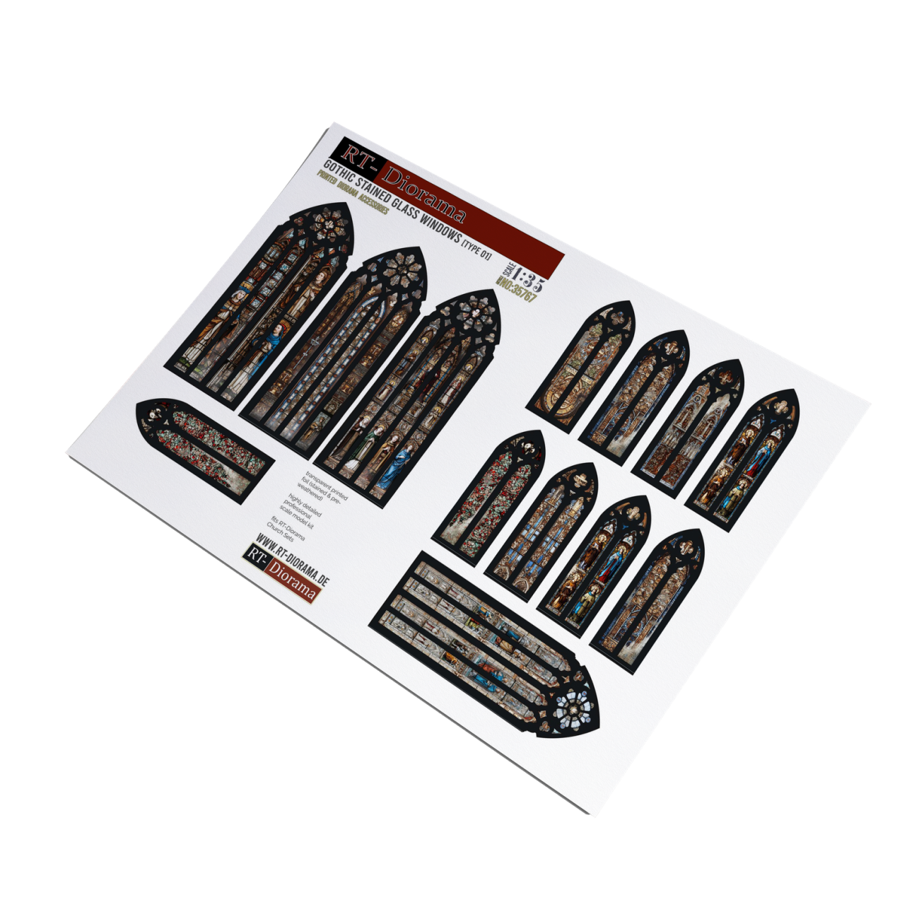 1:35 Gothic stained glass windows (Typ1)