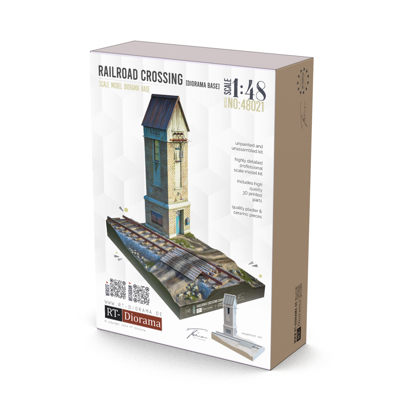 1:48 Railroad Crossing [Diorama Base]