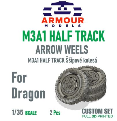 1:35 M3A1 Half-Track šípové kolesá