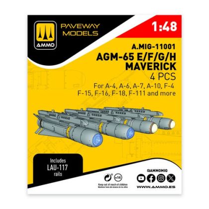 1:48 AGM-65 E/F/G/H Maverick (4 pcs)