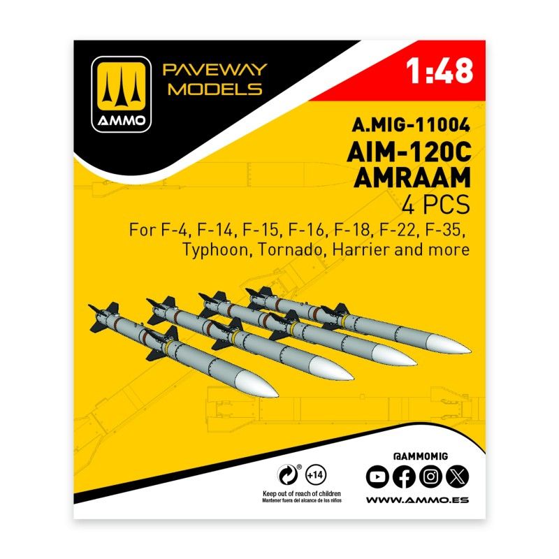 1:48 AIM-120C AMRAAM (4 pcs)