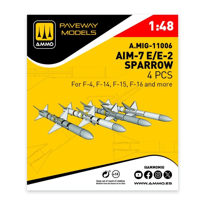 1:48 AIM-7E/E2 Sparrow (4 pcs)