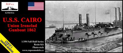 1:350 U.S.S. CAIRO Union Ironclad Gunboat 1862
