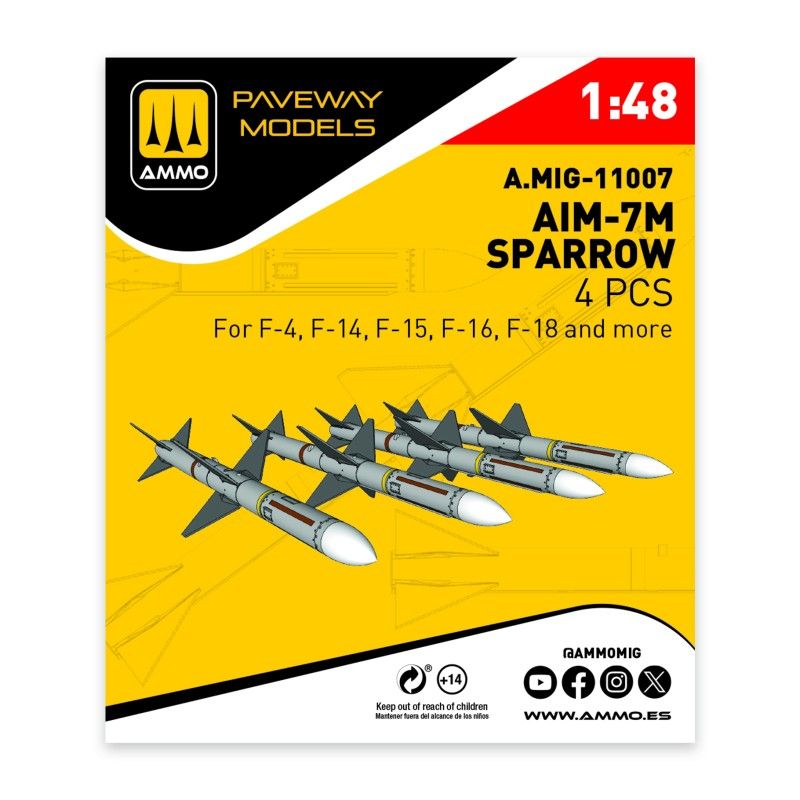 1:48 AIM-7M Sparrow (4 pcs)