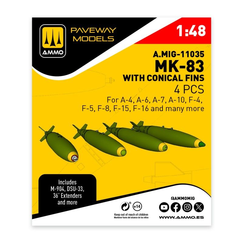 1:48 MK-83 with conical fin (4 pcs)