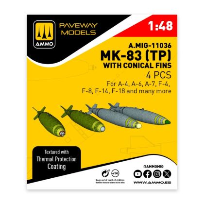 1:48 MK-83 with thermal protection and conical fin (4 pcs)