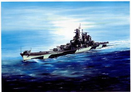 1:700 USS Battle cruiser Alaska 1945
