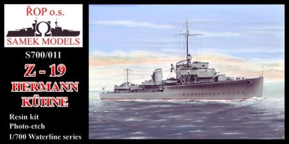 1:700 Destroyer Z - 19 Hermann Kuhne Germany 1940