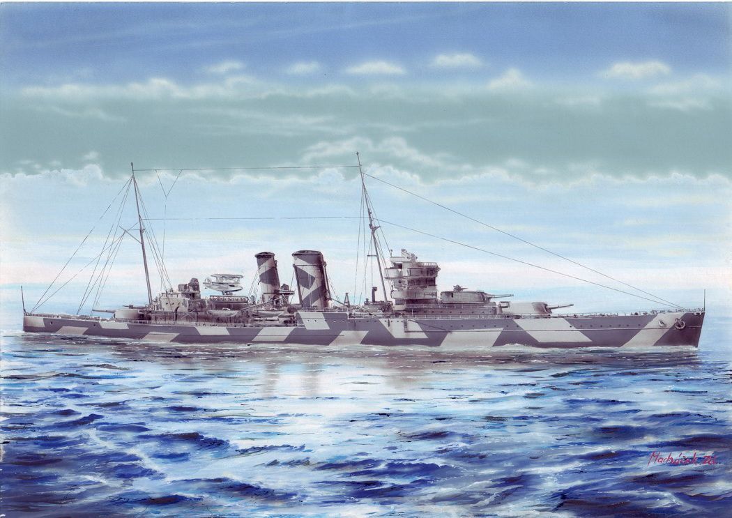 1:700 Heavy cruiser HMS York 1941