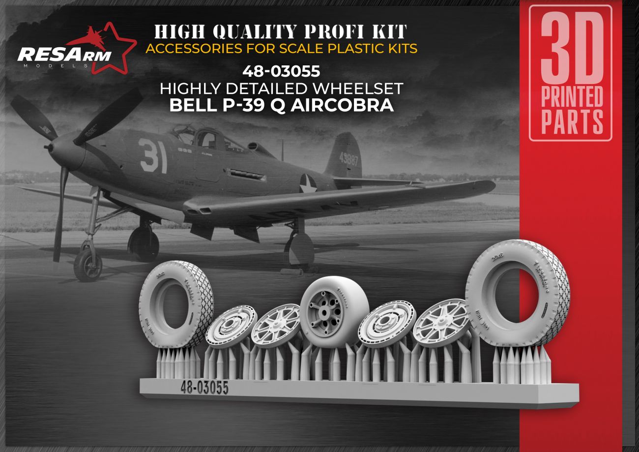 1:48 Bell P-39 Q Aircobra Wheels under load