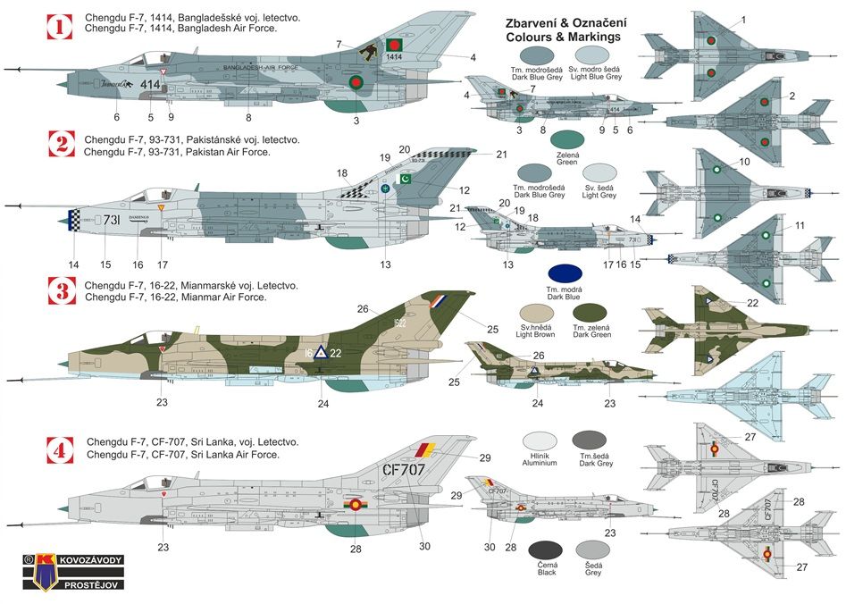 1:72 Chengdu F-7 Asian users