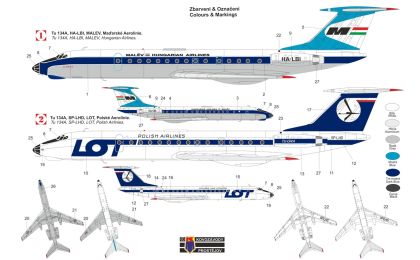 1:144 Tu-134A Malév/LOT