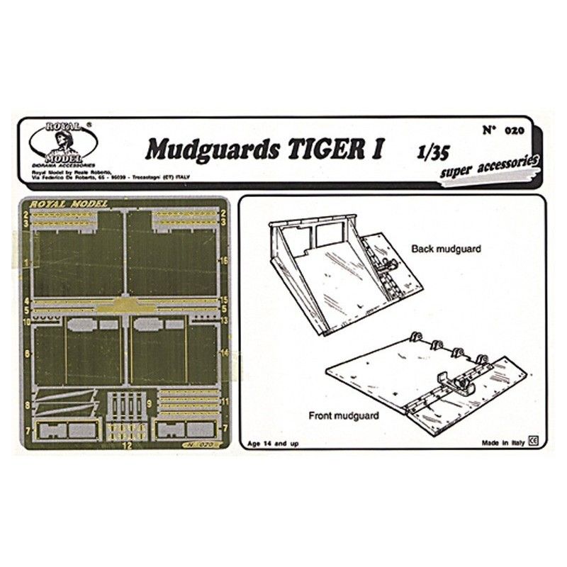 1:35 Tiger I Mudguards (tamiya)