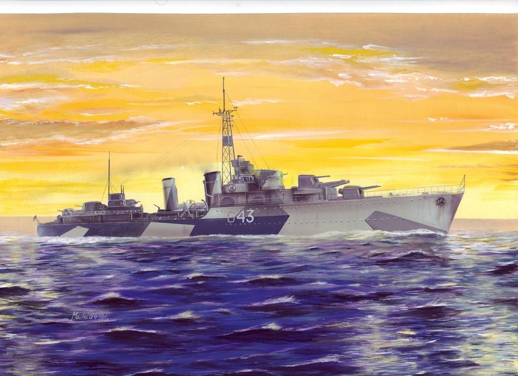 1:700 Destroyer HMS Tartar 1944