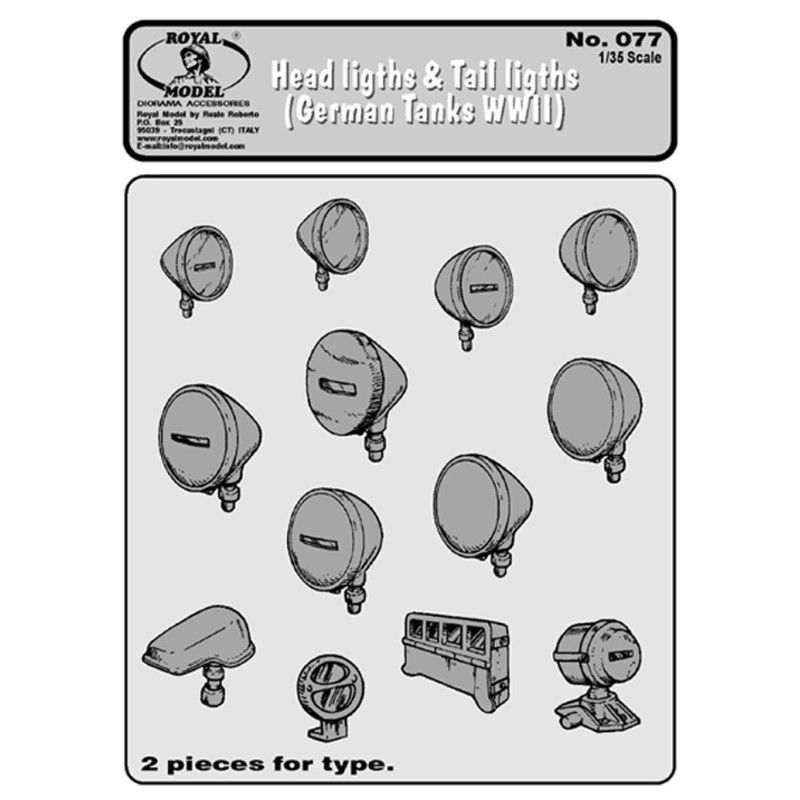 1:35 Head lights-tails light German tanks