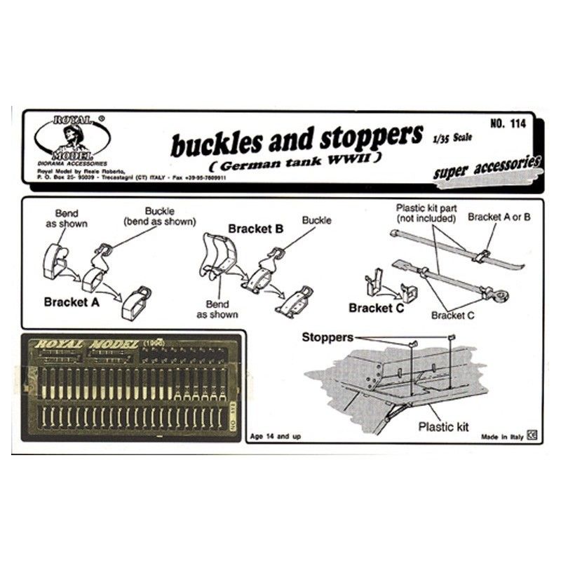 1:35 Buckles and stoppers German tank