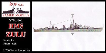 1:700 Destroyer HMS Zulu 1941