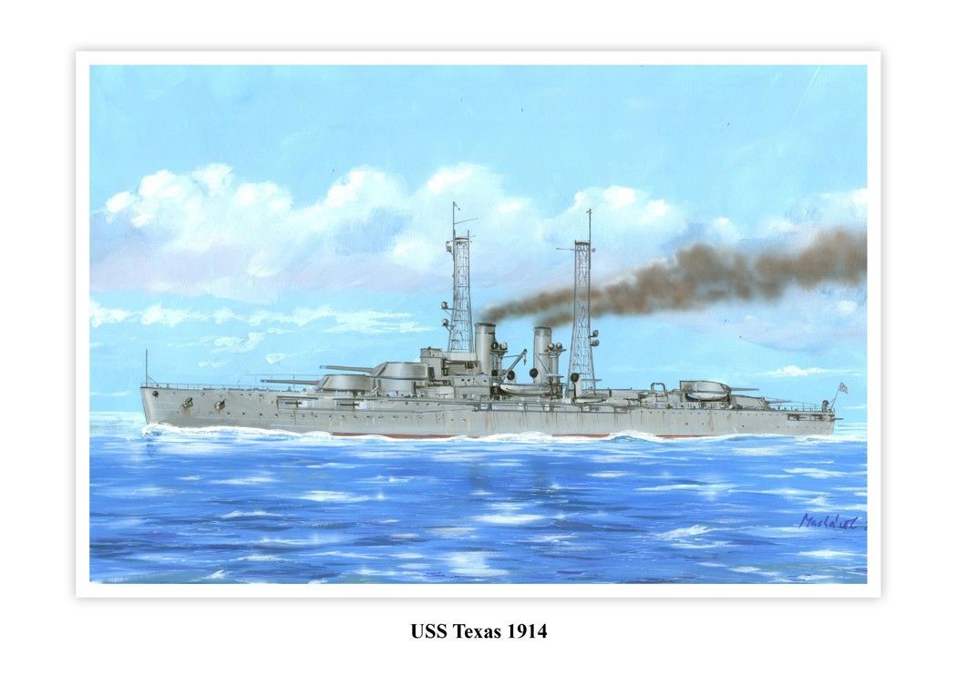 1:700 Battle ship USS Texas 1914