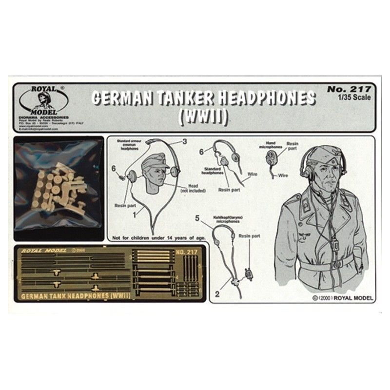 1:35 German tanker head phones - WWII