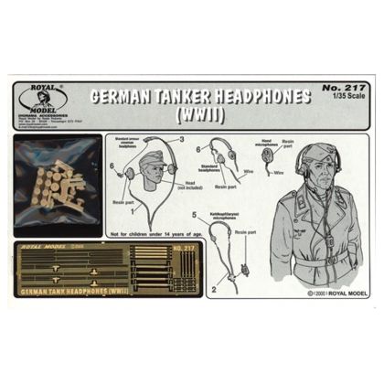 1:35 German tanker head phones - WWII
