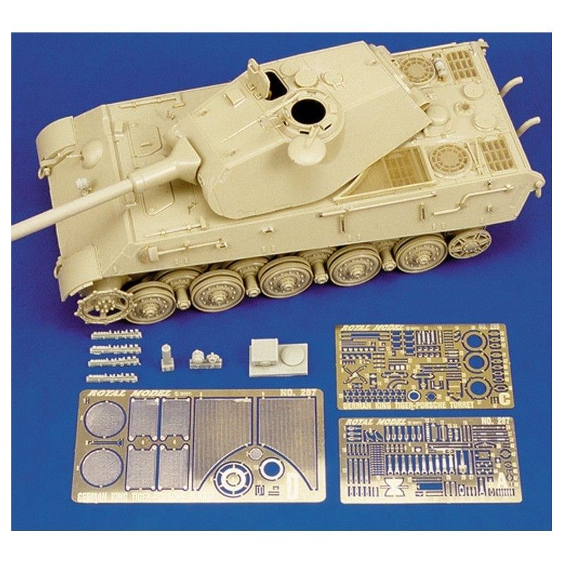 1:35 German King Tiger Porsche turret (tamiya)
