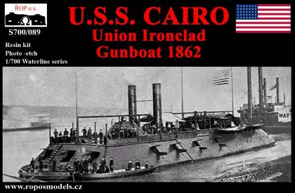 1:700 U.S.S. CAIRO Union Ironclad Gunboat 1862