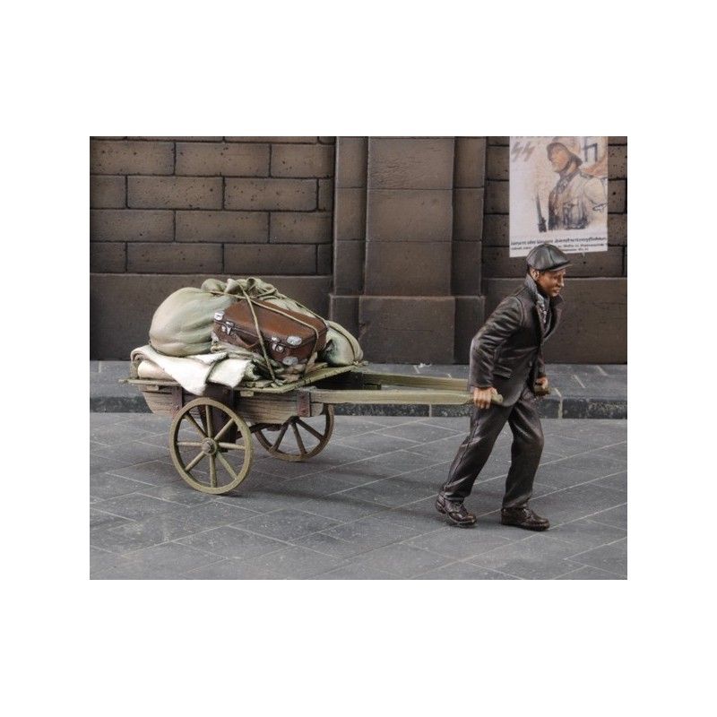 1:35 Evacuee pulling cart