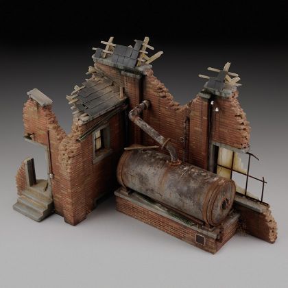 1:35 Factory ruin with steam boiler