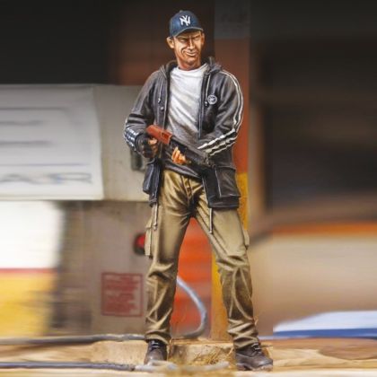 1:35 Man with Gun Zombie hunter