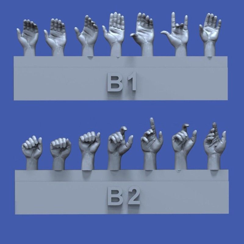 1:35 Assorted hands set No.2