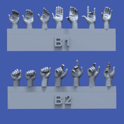 1:35 Assorted hands set No.2