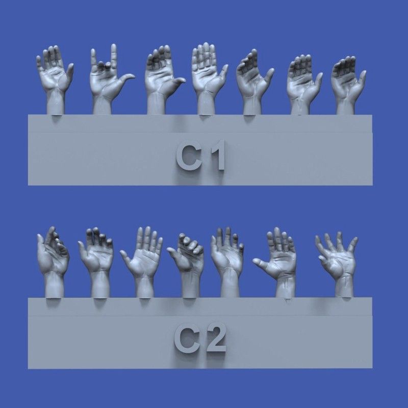 1:35 Assorted hands set No.3