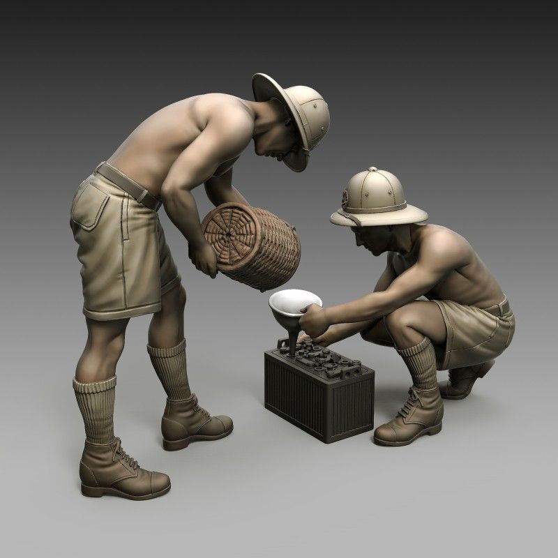 1:35 Italian soldiers battery maintenance