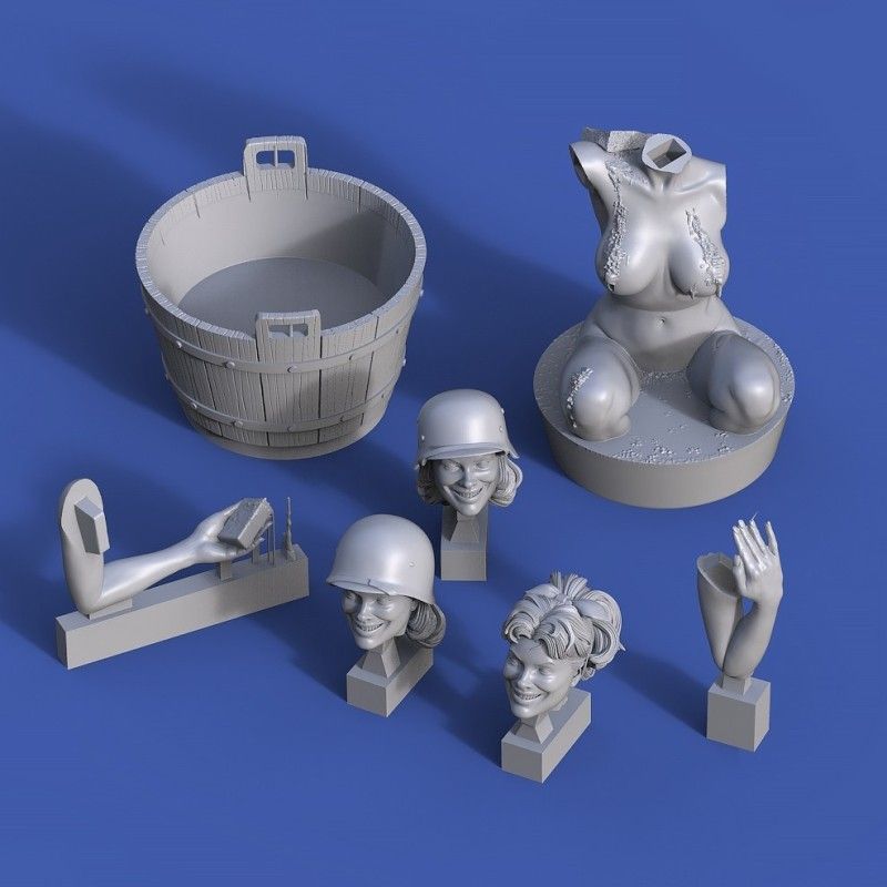 75mm Girl taking a bath