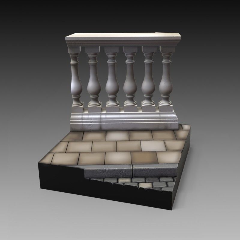1:35 Base with columns 'cm 4x4'