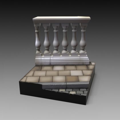1:35 Base with columns 'cm 4x4'
