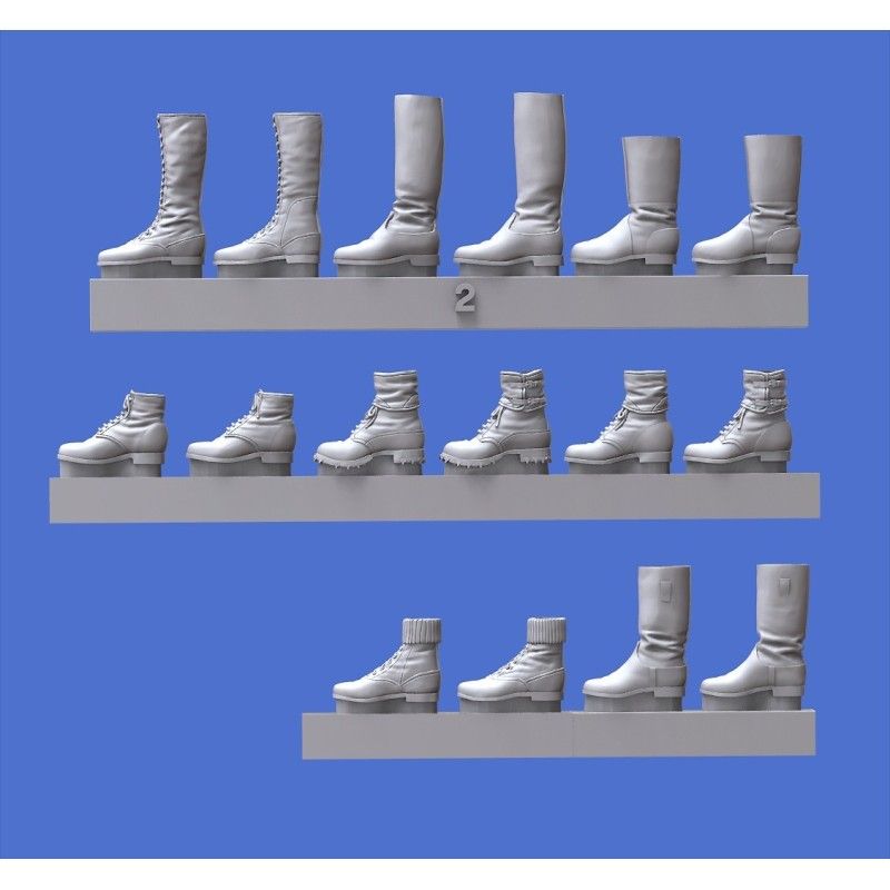 1:35 Assorted German soldiers shoes & boots-WWII