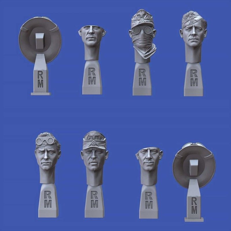 1:35 German heads 'DAK' WWII 